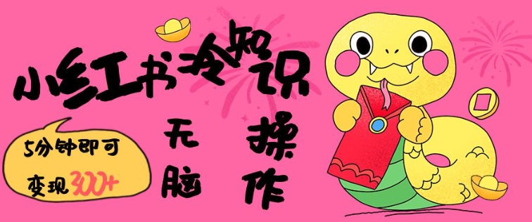 小红书冷知识账号，无脑复制粘贴，5分钟即可变现3张-985网创