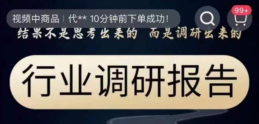 行业调研报告，结果不是思考出来的而是调研出来的-985网创