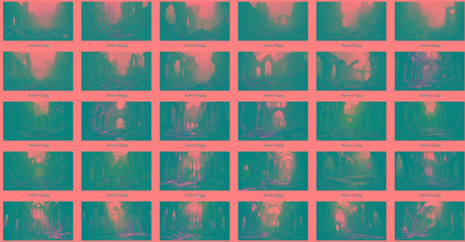 1600张科幻外星恐怖战争废墟环境背景 5K高清图片素材-985网创