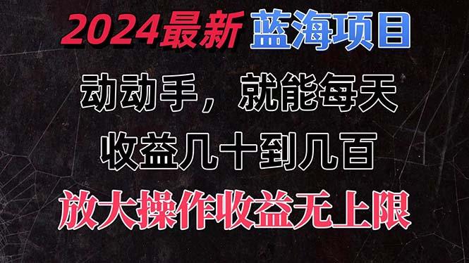 有手就行的2024全新蓝海项目，每天1小时收益几十到几百，可放大操作收...-985网创