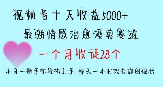 十天收益5000+，多平台捞金，视频号情感治愈漫剪，一个月收徒28个，小白一部手机轻松上手【揭秘】-985网创