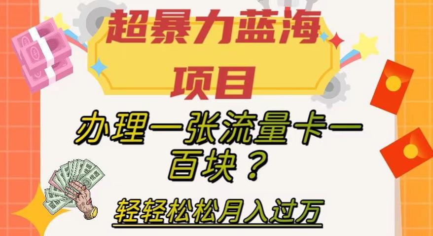 超暴力蓝海项目，办理一张流量卡一百块？轻轻松松月入过万，保姆级教程【揭秘】-985网创