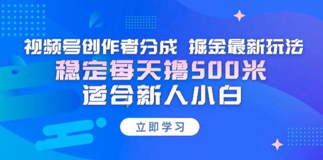 【蓝海项目】视频号创作者分成 掘金最新玩法 稳定每天撸500米 适合新人小白-985网创