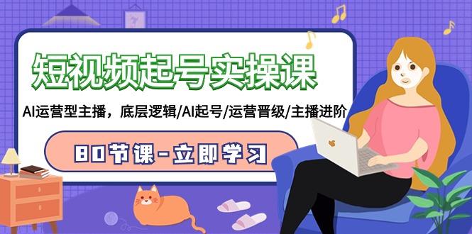 (9470期)短视频起号实操课，AI运营型主播，底层逻辑/AI起号/运营晋级/主播进阶/80节-985网创