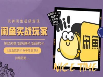 手把手教你0到1系统玩转闲鱼变现，爆款思维/超级曝光/超高转化-985网创