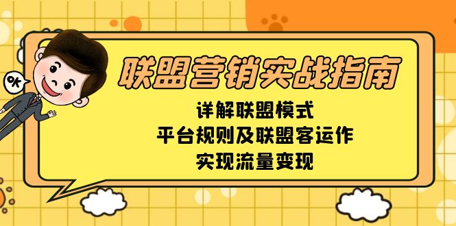 联盟营销实战指南，详解联盟模式、平台规则及联盟客运作，实现流量变现-985网创