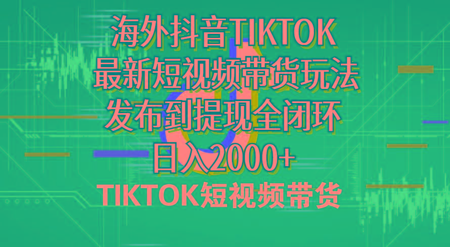 海外短视频带货，最新短视频带货玩法发布到提现全闭环，日入2000+-985网创