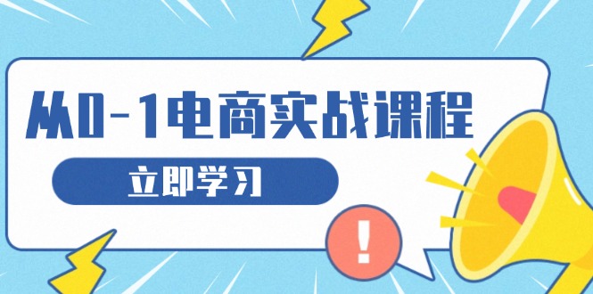 从零做电商实战课程，教你如何获取访客、选品布局，搭建基础运营团队-985网创
