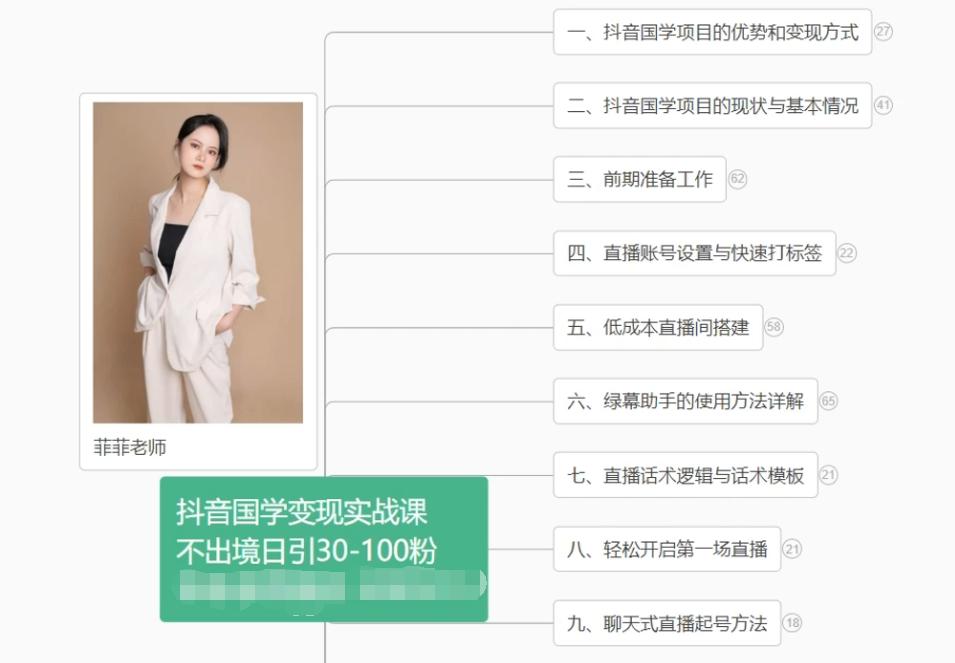 抖音国学变现项目：不出境日引30-100粉实战课程-985网创