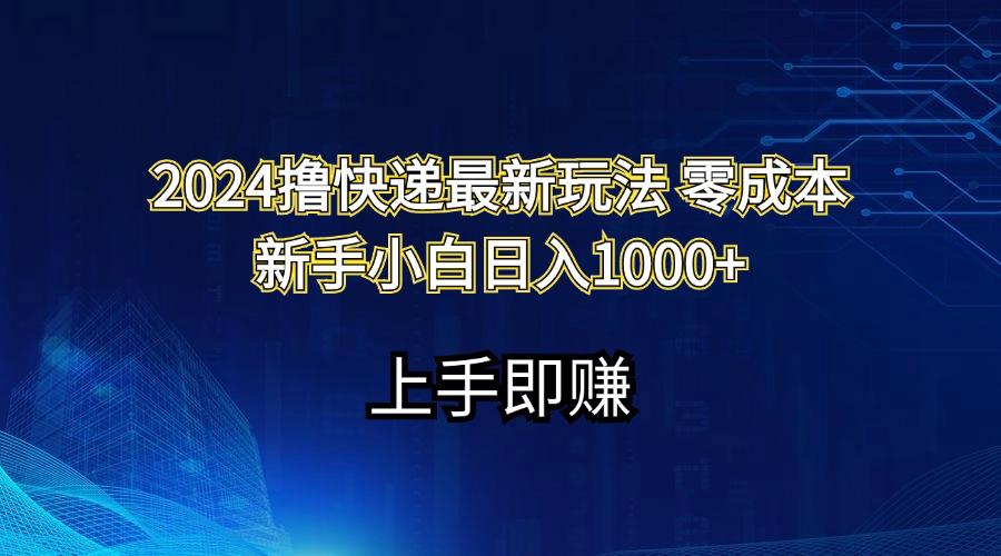 2024撸快递最新玩法零成本新手小白日入1000+-985网创