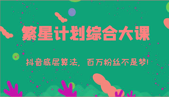 2024繁星计划综合大课：抖音底层算法，百万粉丝不是梦!(77节)-985网创