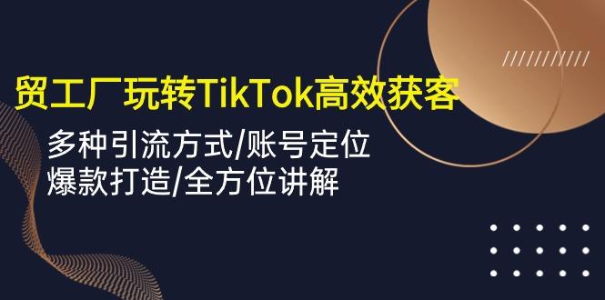 外贸工厂玩转TikTok高效获客，多种引流方式/账号定位/爆款打造/全方位讲解-985网创