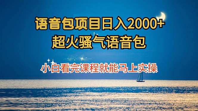 语音包项目 日入2000+ 超火骚气语音包小白看完课程就能马上实操-985网创