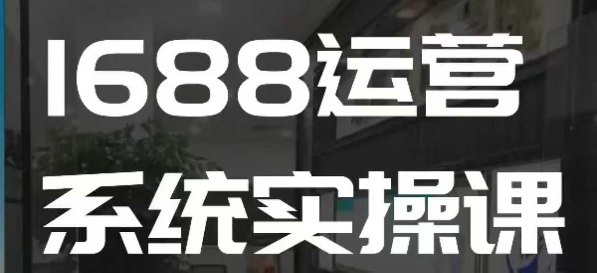 1688高阶运营系统实操课，快速掌握1688店铺运营的核心玩法-985网创