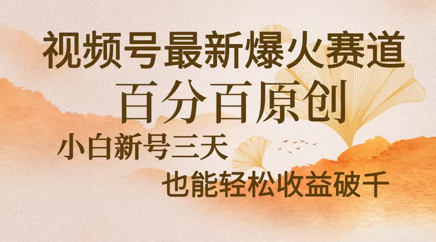 视频号最新爆火赛道，中老年粉深信不疑，百分百原创，新号三天收益轻松...-985网创