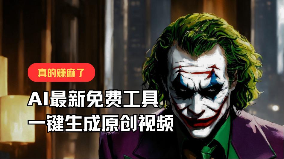 最新免费AI工具，一键生成原创视频，佛系搬运，轻松月入10000+！-985网创