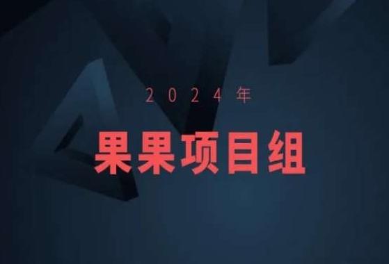 2024年果果项目组项目合集-果果最新项目-985网创