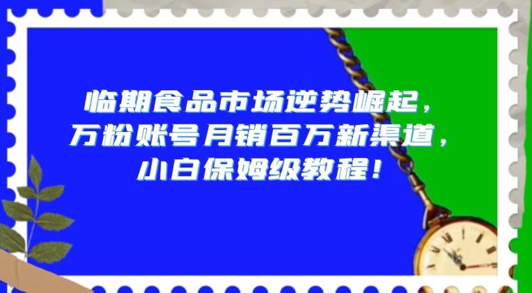 临期食品市场逆势崛起，万粉账号月销百万新渠道，小白保姆级教程【揭秘】-985网创