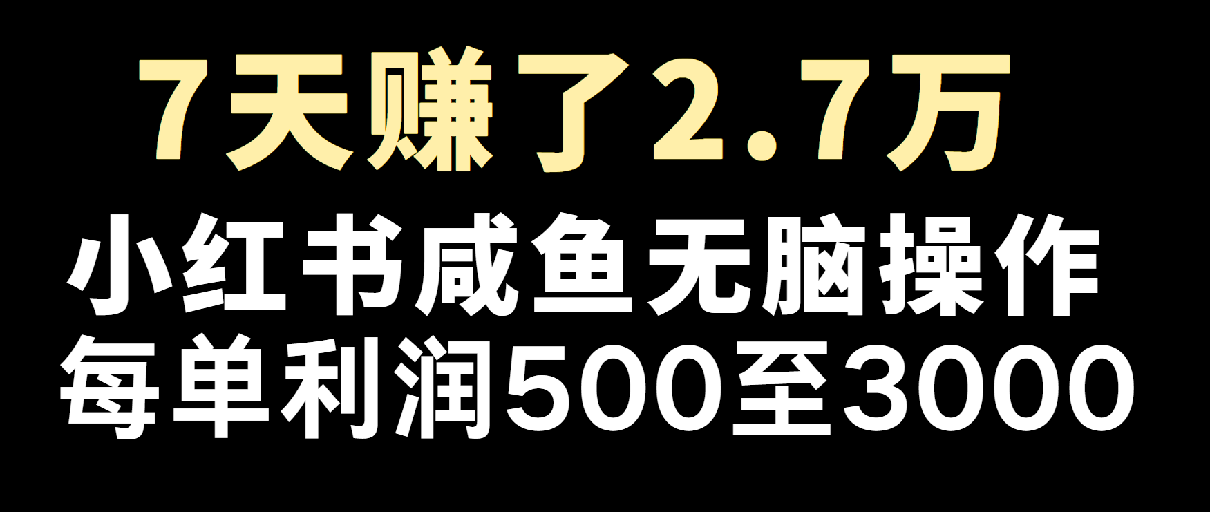 冷门暴利，超级简单的项目0成本玩法，每单在500至4000的利润-985网创