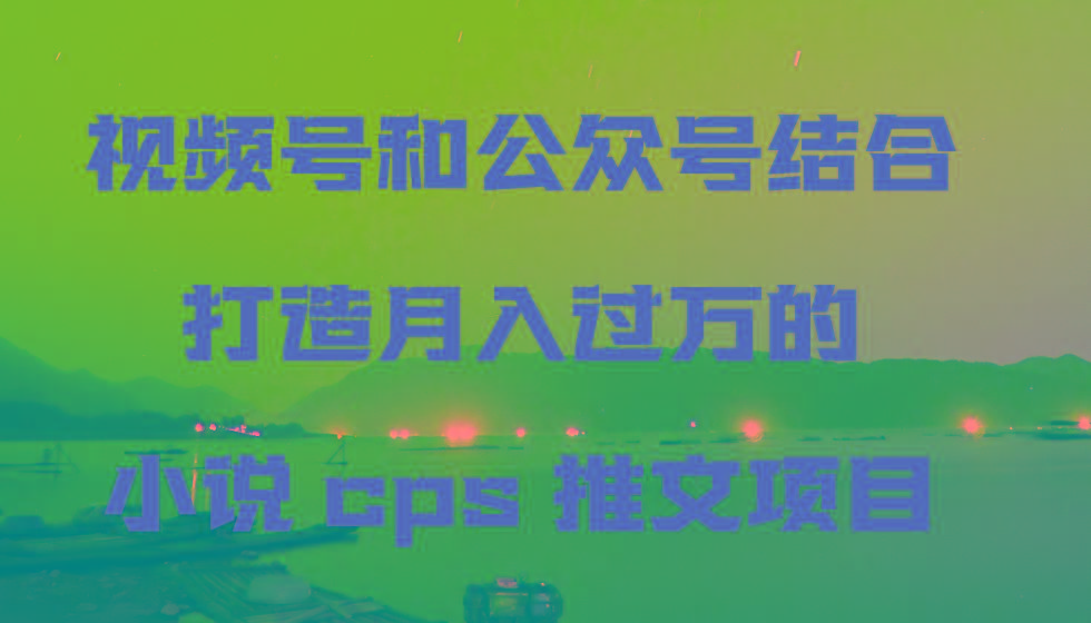 视频号和公众号结合打造月入过万的小说cps推文项目，包括市面上面的各种思路详解-985网创