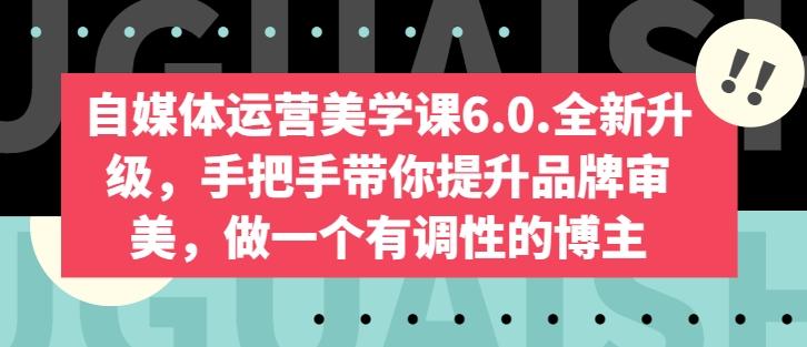 自媒体运营美学课6.0.全新升级，手把手带你提升品牌审美，做一个有调性的博主-985网创