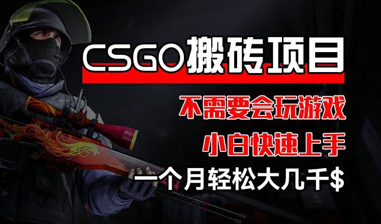 CSGO 装备搬砖项目，操作简单，不需要会玩游戏，小白也能快速上手，一个月轻松大几千【揭秘】-985网创