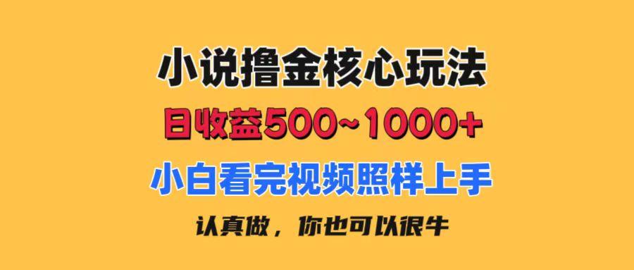 小说撸金核心玩法，日收益500-1000+，小白看完照样上手，0成本有手就行-985网创