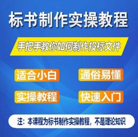 标书制作实操教程，手把手教你如何制作授标文件，零基础一周学会制作标书-985网创