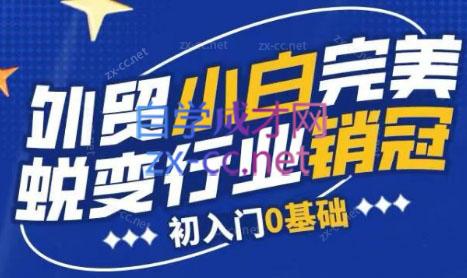 旺坤外贸·外贸小白如何完美蜕变行业销冠线上课程-985网创