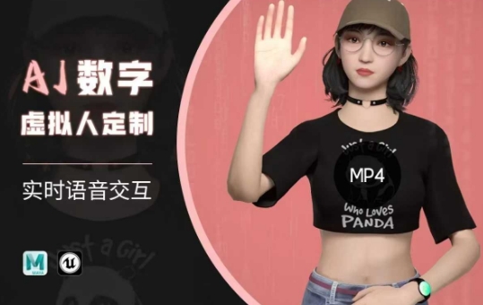 Ai数字人虚拟(智能体)实时语音交互特训营，​自行定制超写实角色AI数字人交互技术-985网创
