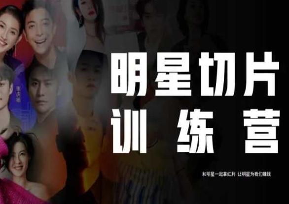 王子·明星切片线上训练营（2023），和明星一起拿红利，让明星为我们赚钱-985网创