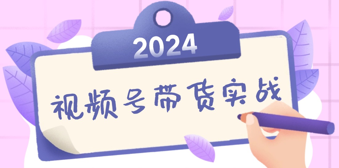 2024视频号最新带货实战课：无人直播/书单号卖货/个人IP口播 (附资料素材-985网创
