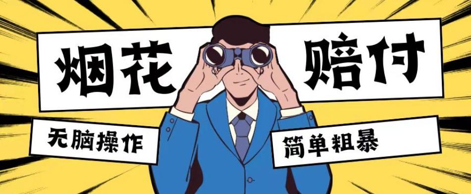 最新蓝海玩法，烟花爆竹赔付，单订单赔付200-500无脑操作【仅揭秘】-985网创