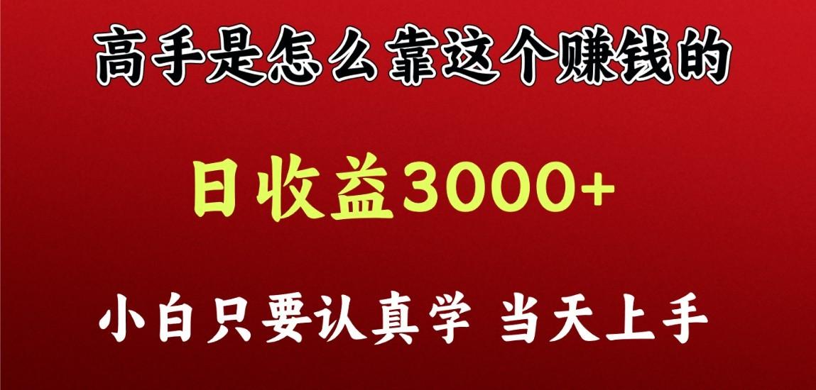 看高手是怎么赚钱的，一天收益至少3000+以上，小白当天上手-985网创