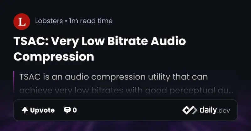 TSAC ｜音频压缩-985网创