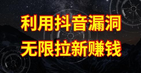 利用抖音链接漏洞，无限拉新赚钱【漏洞原理+操作流程】【揭秘】-985网创