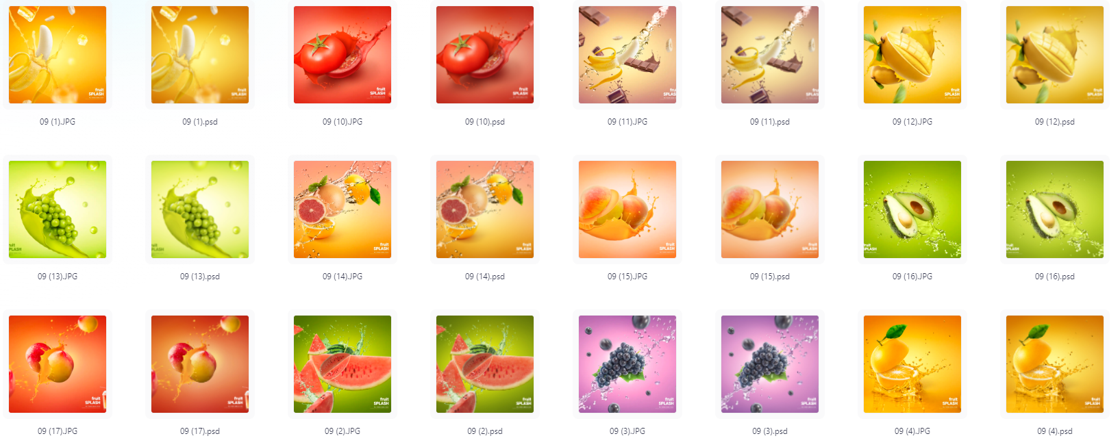 餐饮水果PS模版设计素材17款-985网创