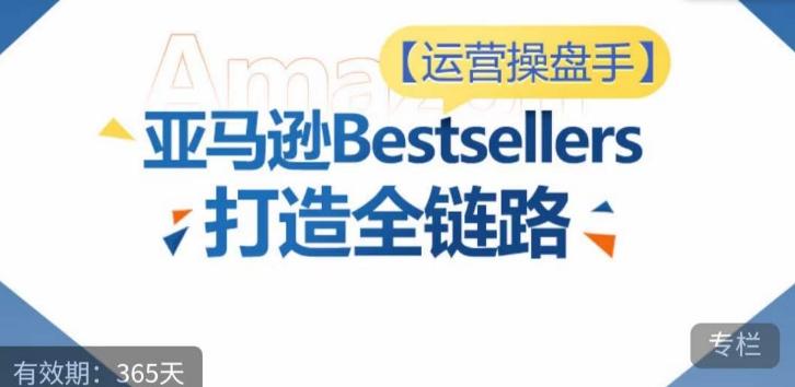 运营操盘手！亚马逊Bestsellers打造全链路，选品、Listing、广告投放全链路进阶优化-985网创