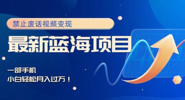 最新蓝海项目，靠禁止废话视频变现，一部手机，小白轻松月入过万！-985网创