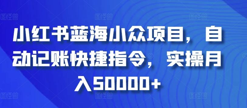 小红书蓝海小众项目，自动记账快捷指令，实操月入50000+【揭秘】-985网创