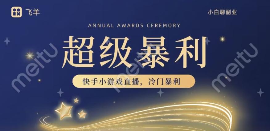 快手官方暴利冷门小游戏无人直播，小白一台电脑即可操作，轻松月入10w+-985网创