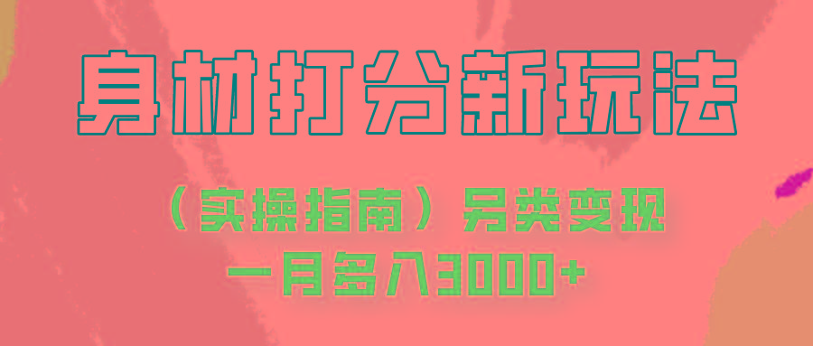 身材颜值打分新玩法(实操指南)另类变现一月多入3000+-985网创