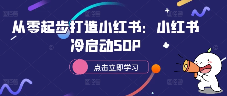 从零起步打造小红书：小红书冷启动SOP-985网创