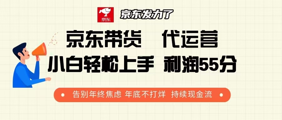 京东带货 代运营 利润55分 告别年终焦虑 年底不打烊 持续现金流-985网创