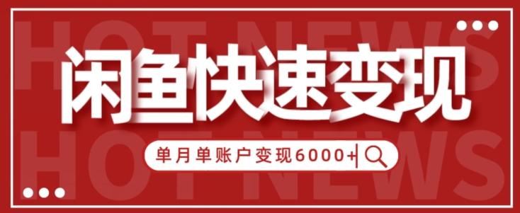 【新手项目】小白快速在闲鱼单月单账号变现6000+的秘密-985网创