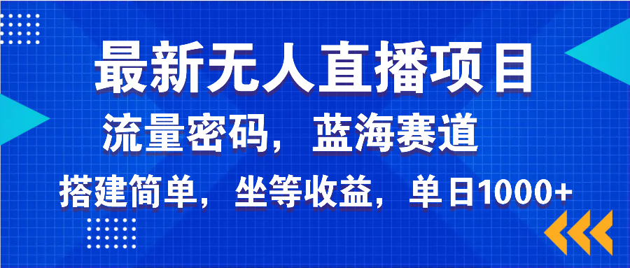 最新无人直播项目—美女电影游戏，轻松日入3000+，蓝海赛道流量密码，...-985网创