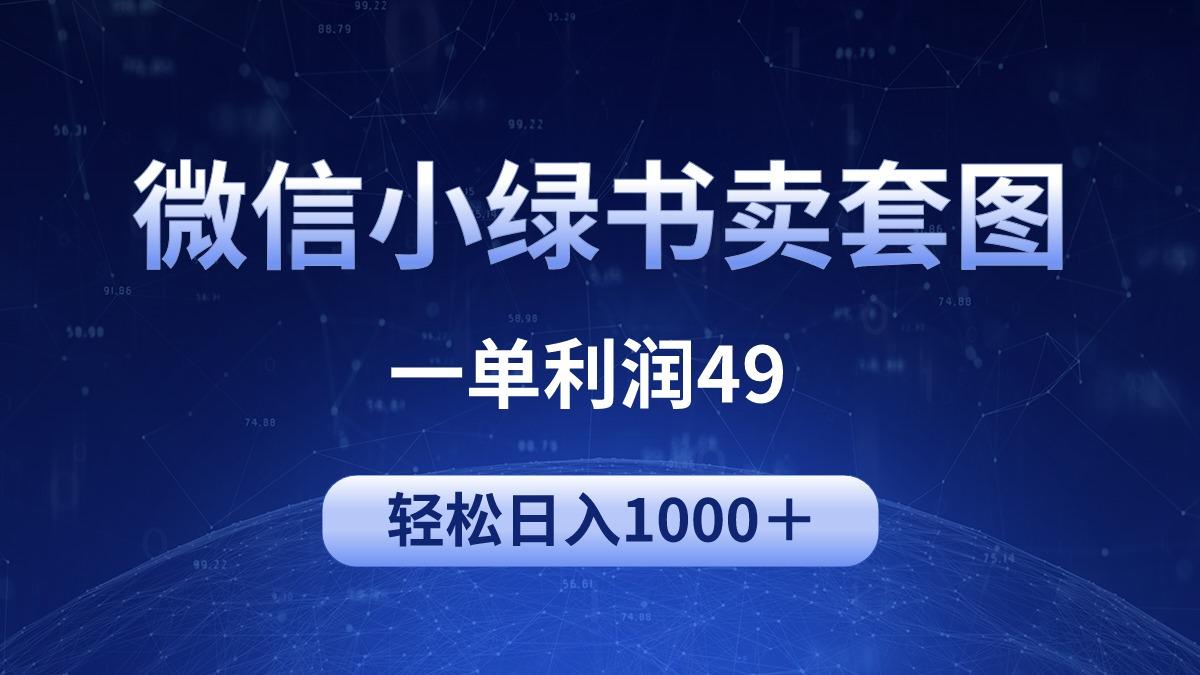 (9915期)冷门微信小绿书卖美女套图，一单利润49，轻松日入1000＋-985网创