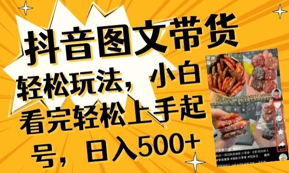 抖音图文带货已过时?那你不如仔细看看这个，小白看完轻松上手起号，日入500+不是梦【揭秘】-985网创