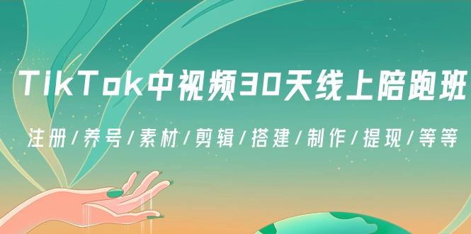 TikTok中视频-30天线上陪跑班：注册/养号/素材/剪辑/搭建/制作/提现/等等-985网创