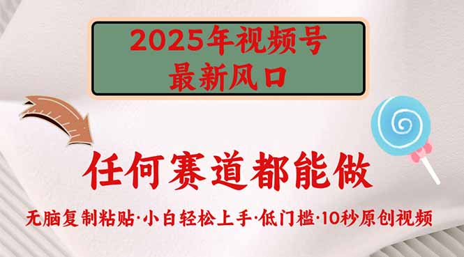 2025年视频号新风口，低门槛只需要无脑执行-985网创